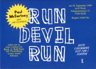 Run Devil Run - The Invitation Card