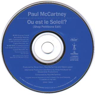 Ou est let Soleil? Promo CD