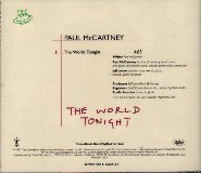 The World Tonight Promo - back inlay